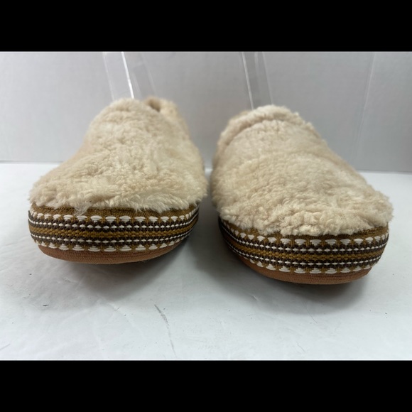 Woolrich size 8 M Moccasin Tan Slipon Wool women’s Slippers Shoes - Picture 7 of 13